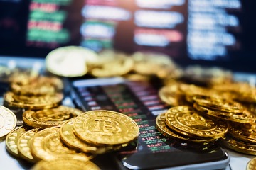 new-virtual-money-concept-gold-bitcoins-is-digital-cryptocurrency
